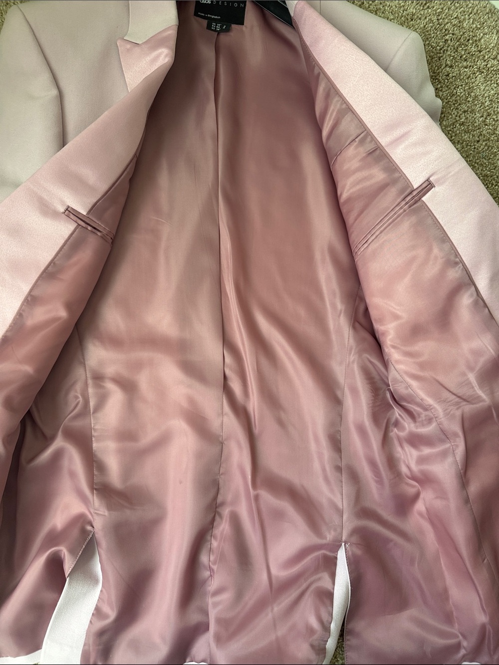 ASOS Pale Pink Tailored Blazer - Picture 4 of 4